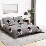 vidaXL Set posteljine za poplun sivi 140 x 200 cm pamučni | shoptok.hr