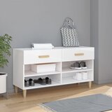 The Living Store Omarica za čevlje visok sijaj bela 102x35x55 cm inženirski les - Omarica Za Čevlje, (21433979) Cene