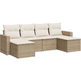 vidaXL 6-dijelni set vrtnih sofa s jastucima bež od poliratana | shoptok.hr