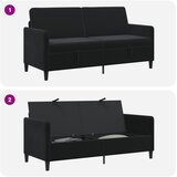 SOFA s pohranom Crna 172 x 78 x 87 cm Poliester | Shoptok.si