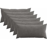  Presvlaka za jastuk 6 pcs HEERLEN Tamnosiva 40 x 70 cm Kord | shoptok.hr