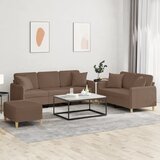  3-dijelni set sofa s jastucima smeđi od tkanine | shoptok.hr