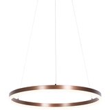 QAZQA Dizajnerska viseča svetilka bronasta 60 cm vklj. LED 3-stopenjska zatemnitev - Anello Cene