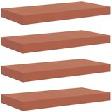  Polica na zidu 4 pcs Crvena 50 x 23 x 4 cm Konstruirano drvo | shoptok.hr
