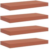  Stenska polica 4 pcs Rdeča 50 x 23 x 4 cm Konstruiran les, (5000200402) | Shoptok.si