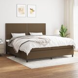 The Living Store Box spring postelja z vzmetnico temno rjav 200x200 cm blago - Box Spring Postelja, (21520798) Cene