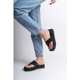 Capone Outfitters Women's Wedge Heel Stone Flip Flops | shoptok.hr