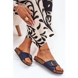 Boto Women's Sandals On Cork Platform With Buckle Blue Vianara | Shoptok.si