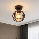 Nettlife Vintage stropna svetilka, črna, E27, kovinska, za predsobo, stopnišče, balkon, kuhinjo, spalnico, (22111180) | Shoptok.si