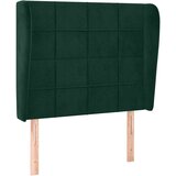  Uzglavlje s ušima tamnozeleno 83 x 23 x 118/128 cm baršunasto | shoptok.hr