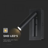  LED zidni reflektor LED/2W/230V 3000K crni | Eponuda.com