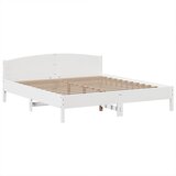 Krevet s regalom z knjige bez madraca bijeli 180x200cm borovina | shoptok.hr