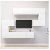 Komplet TV omaric 8-delni bela iverna plošča | Shoptok.si