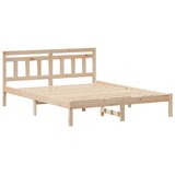  Krevetna konstrukcija Smeđa 150 x 200 cm Čvrsto borovo drvo | shoptok.hr