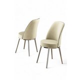 Hanah home set 2 stolice pefa cream chrome | ePonuda.com