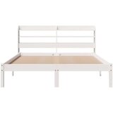 vidaXL Okvir kreveta bez madraca bijeli 140 x 190 cm masivna borovina | shoptok.hr