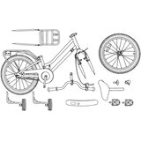  Otroško Kolo 14 Palcev za 3-5 let Temno roza - - roza - 12.5 - 104 x 51 x 73 cm - 2025- | Shoptok.si