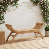  Vrtna klupa 2 -Seater 126 cm Čvrsto teak drvo Prirodna | shoptok.hr