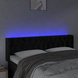  LED uzglavlje crno 147x16x78/88 cm baršunasto | shoptok.hr