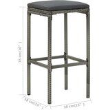  4-dijelni vrtni barski set s jastucima sivi | shoptok.hr