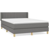  Krevet s oprugama i madracem tamnosivi 140x190 cm od tkanine | shoptok.hr