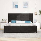 Krevet s okvirom Crni 200x200 cm Baršun | shoptok.hr