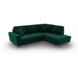 Cosmopolitan Design Zelena baršunasti sklopiva/s prostorom za odlaganje kutna garnitura (s desnim kutom/u obliku slova L) Kyoto – | shoptok.hr