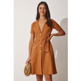 Happiness İstanbul Dress - Brown - A-line cene