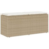  Vrtna klupa s jastukom bež 110x40x44 cm poliratan | Eponuda.ba