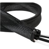 Logilink Cable sleeve Zipper, Polyester, OD 50 mm, black, 1 m, KAB0048