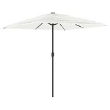  Vrtni suncobran s čeličnom šipkom bijeli 248x248x248 cm | shoptok.hr