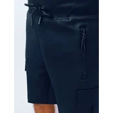 DStreet Men's Dark Blue Cargo Shorts