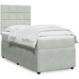 vidaXL Box spring krevet s madracem svjetlosivi 90x190 cm baršunasti | shoptok.hr