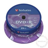 Verbatim DVD+R 4.7GB 16X 43500 disk Cene