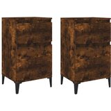  Noćni ormarići 2 kom boja dimljenog hrasta 40x35x70 cm | shoptok.hr