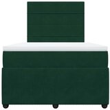  Krevet box spring s madracem tamnozeleni 120x190 cm baršunasti | shoptok.hr