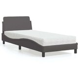 vidaXL Krevet s madracem sivi 90 x 200 cm od umjetne kože | shoptok.hr
