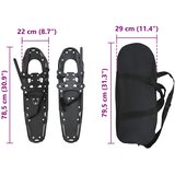 3 u 1 snježne krplje Crna 78,5 x 22 cm Aluminij i HDPE | shoptok.hr