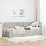  Kutni okvir kreveta Svijetlo siva 80 cm x 200 cm Baršun | shoptok.hr