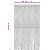  Zavjesa s makrameom 140 x 240 cm pamučna | shoptok.hr