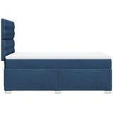  Krevet s oprugama i madracem plavi 100 x 200 cm od tkanine | shoptok.hr