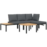  4-dijelni set vrtnih sofa s jastucima crni aluminijski | shoptok.hr