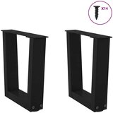 vidaXL Noge za klub stolić V-oblika 2 kom Crne 30 x (30-31,3) cm Čelik | shoptok.hr