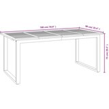 Vrtni stol s U-nogama 180 x 90 x 75 cm od masivnog drva bagrema | shoptok.hr