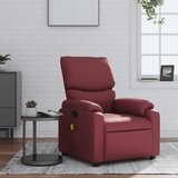  The Living Store Masažni naslanjač vinsko rdeče umetno usnje - Masažni Naslanjač, (21502001) | Shoptok.si