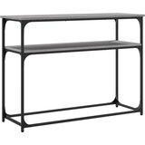  Konzolni stol siva boja hrasta 100x35,5x75 cm konstruirano drvo | shoptok.hr