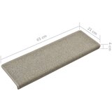  Tepisi za stepenice 15 kom 65x21x4 cm svjetlosivi | shoptok.hr
