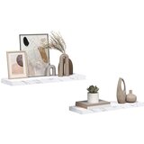  Polica na zidu Zidne 2 pcs Bijeli mramor 80 x 23 5 x 4 cm | shoptok.hr