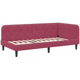  Kutni okvir kreveta Vinska crvena 90 x 190 cm Baršun | shoptok.hr