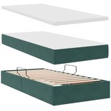  LED krevet za pohranu s madracem Tamnozelena 90 x 190 cm Baršun | shoptok.hr
